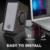 GOgroove Laptop Computer Speakers - SonaVERSE O2 USB Powered Desktop