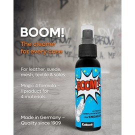 Collonil BOOM Sneaker Cleaner Kit 3.38 fl oz – All-in-One Shoe Cleaner for Sneakers, Suede, Leather & Fabric – Includes Sponge – Cleans Soles, Mesh & Laces – Powerful Magic 4 Formula – Made in Germany