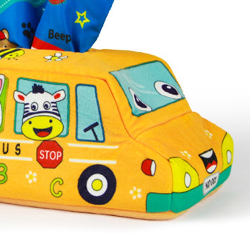 Baby Tissue Box Toy Plush Simulation Learning Finger Exercise Sensory