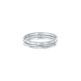 Elli Women's Basic Stacking Ring Set of 3 in 925 Sterling Silver, Sterling Silver, None