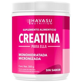 Creatina Monohidratada para Mujer en Polvo | Micronizada | Suplemento Alimenticio Preworkout para Ella | 3 g por Porción | Sin Sabor, Vegana y No Tran