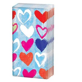 Sniff Paper Hearts Taschentuch, Papiertaschentücher, 10 Stück, Tissue, Bunt, 51589