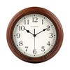 Wall Clock 12 Inch/30CM Retro Silent Non-Ticking Simulated Wooden Wall