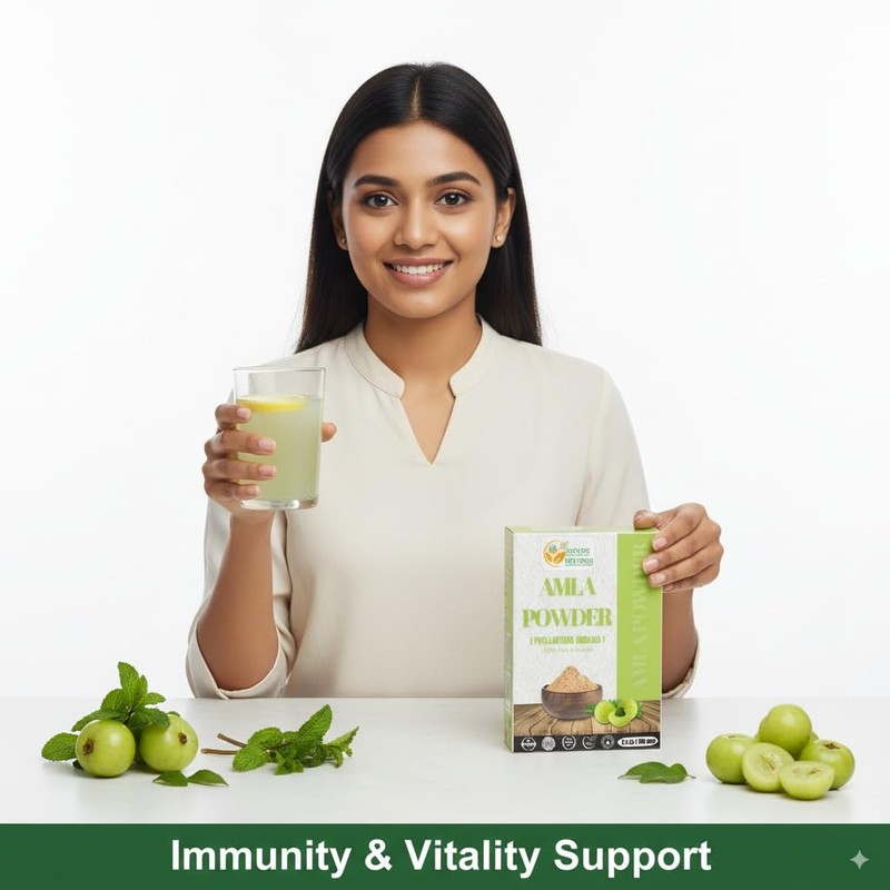 Herbs Botanica Natural Amla Powder (Indian Gooseberry, Amalaki), Pure Natural