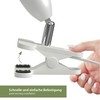ledscom.de LIK Clamp Light, Matte White, 1x E27 Max. 60