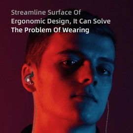 Qkz ak6 Gaming Earbuds with mic,Universal 3.5mm HiFi Sport Headphones in Ear Earphone for Running with Microphone Headset Music Earbuds (with mic, red)