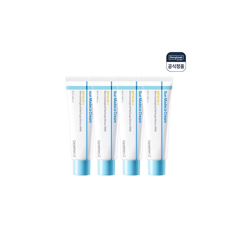 센텔리안24 동국제약 선 마데카 크림 50ml 4개 쿨링자외선차단 선크림 Dongkook
