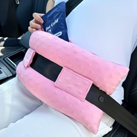 Hysterectomy Seatbelt Pillow Hysterectomy Recovery Must Haves Post Surgery Abdominal Pillows with Ice/Hot Pocket for Tummy Tuck C-Section Recovery Gifts Minky Dot Coral