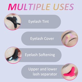 PERMANIA Eyelash Lifting Pads, Eyelash Lifting Signs for Eyelash Smoothing and Eyelash Dyeing, Multifunctional Eyelash Lifting Accessories for Salon and Home Use - Yellow Purple