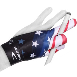 Longoni Billiard Pool Cue Glove Fancy Flag 3 for Left Hand