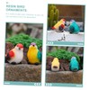 BESPORTBLE 2Pcs Vivid Resin Bird Figurines Realistic Garden Decorations for