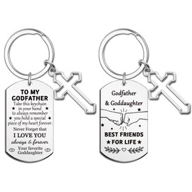 YINSSA Godfather Proposal Gifts Unique Godfather Gifts From Godchild God Father Gift For Men Godparents Proposal Birthday Father's Day Appreciation Gift Keychain
