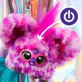 Furby Furblets Hip-Bop Mini Friend, 45+ Sounds, Hip Hop Music & Furbish Phrases, Electronic Plush Toys, Pink & Purple, Back to School Gifts, Ages 6+