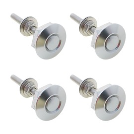 ZYHW 4Pcs Quick Latch Hood Pins, Universal Aluminum Quick Release Lock Latch Bumper, License Plate Lock Clip for Bumper Hood or DIY 1.25 inch(Silver)