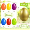 3.5” Unfilled Easter Eggs, Empty Plastic Eggs Fillable with Candy,