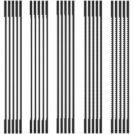 25Pcs Coping Saw Blades Set 6-1/2 Inch Long Between Pins Sturdy Wood Cutting Saw Blades Kit High Carbon Steel Pin End Scroll Blade Assortment (10/15/18/24/28TPI)
