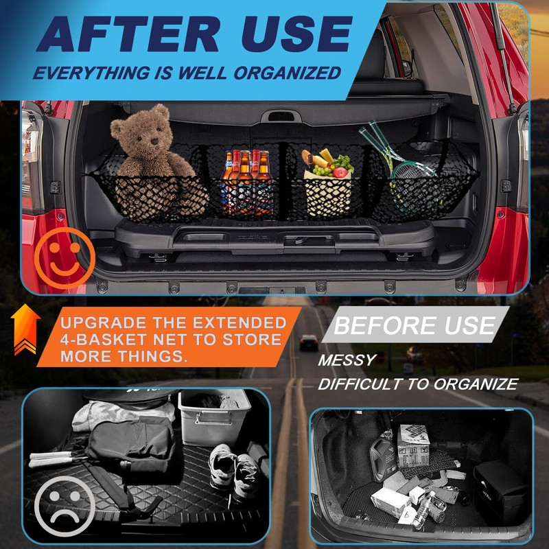 Cargo Net for Pickup Truck Bed 59 ×11.8 inch Adjustable