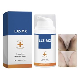 Crema Aclarante Zona Intima，Crema para la Piel，Blanqueadora Natural para Axilas, Muslos Internos y área del Bikini, Aclara el Tono de Piel Opaco de la
