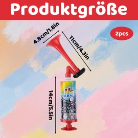 Air Horn - Tromba ad aria compressa, design portatile, per eventi sportivi e situazioni di emergenza, 2 pezzi, per attività all'aperto e feste