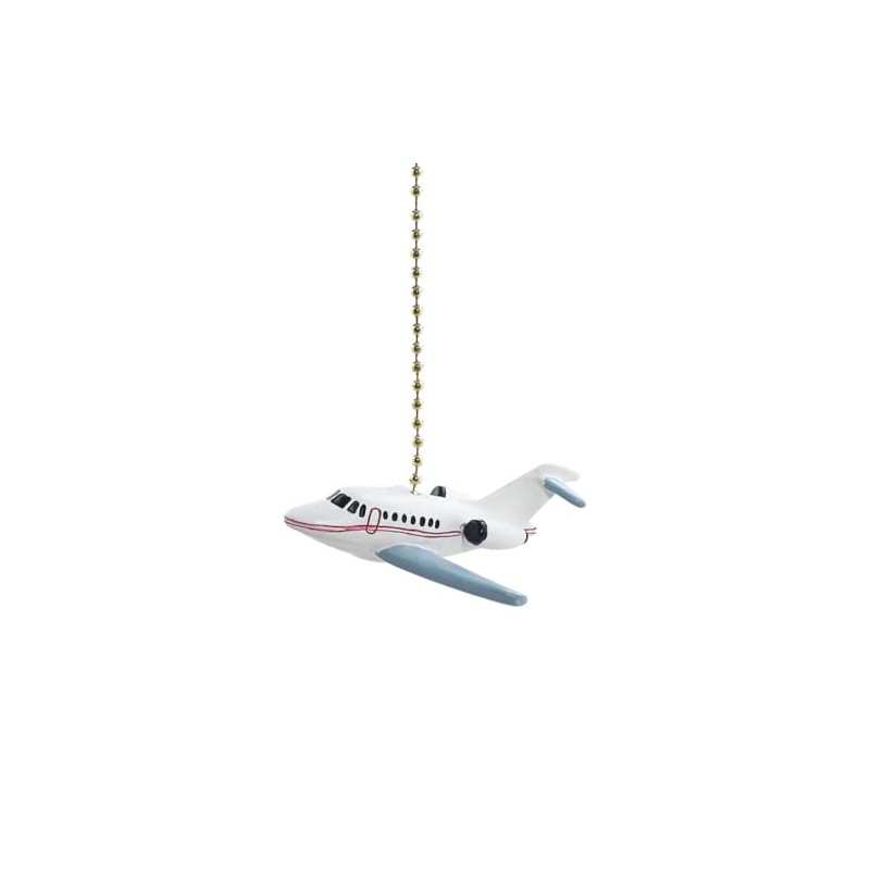 Clementine Design Jet Airplane Ceiling Fan Pull Chain Light Decorative