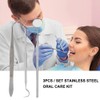 Oral Care Kit 3pcs/Set Stainless Steel Oral Care Kit Plaque