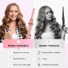 Rizador Automático De Cabello Rosado Bomidi Hc02, Cerámica, 2 Modos