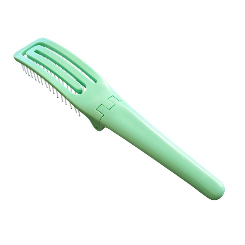 Mibella Professional Klappbare Haarbürste, für mittellanges bis langes Haar, Mintgrün,