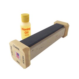 Genuine 4 Stone Arkansas Full Size Ez Hone Whetstone Knife Sharpening System with Silicon Carbide (Coarse), Soft (Medium), Hard (Fine) and True Hard (Extra Fine) Stones 6" X 1" X 1/4" EZH-64-O