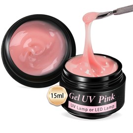 UV Nail Gel in 15 g x 2 Builder Gel, Sealing Gel for Gel Nails, Solid Colour Gel and Poly Gel for Gel Nails, Nail Extensions and Nail Art Design