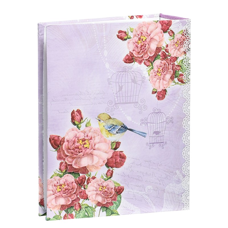 6x4'' Small Purple Vintage Bird Slip In Case Photo Album