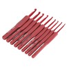 9Pcs Crochet Hook Set Aluminum Body Silicone Wrapped Handle 2