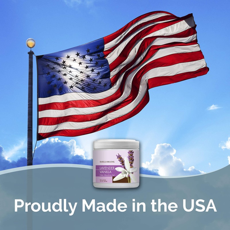 SMELLS BEGONE Lavender Vanilla Odor Absorber 15 Ounce Gel Eliminates