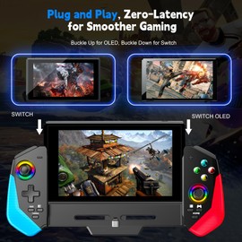 LuckyMoon Switch Pro Controller for Switch/OLED, Joystick Wireless Controller with Hall Effect Joystick, Auto Turbo, Mechanical touch, Precise Motion Control,Dual Motor Vibration