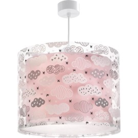 Dalber 41412S Pink Coloured Pendant Lamp, Plastic, pink, 33 x 33 x 25 cm