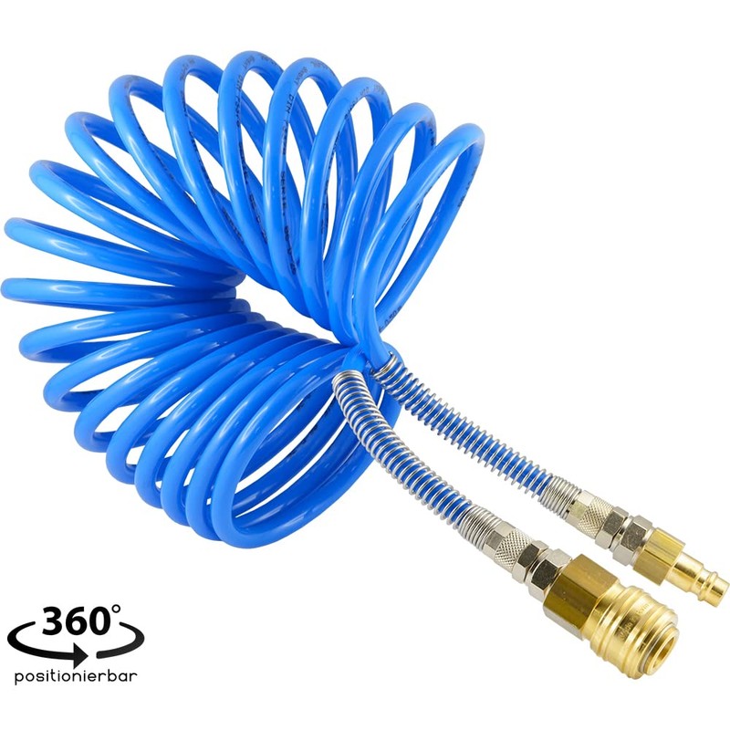Fitting Parts Polyurethane Spiral Hose Rotatable 360° with Compressed Air