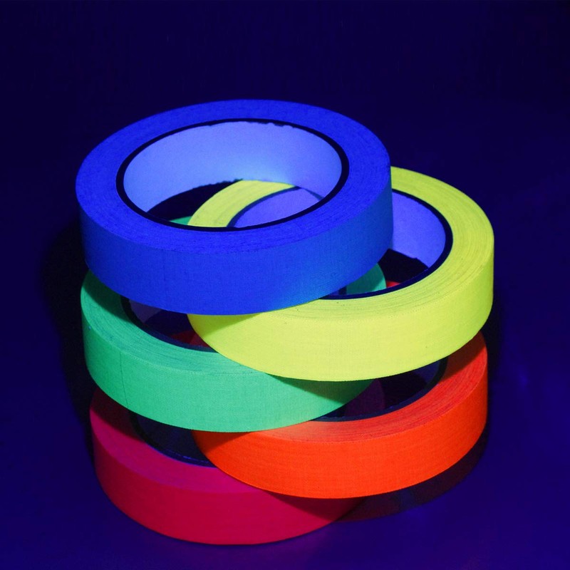 Dokpav 5 Rollos Cinta Adhesiva de Neón Fluorescente, Cintas de