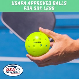 GoSports GS 40 Pickleball Balls - 4 Pack of Regulation USAPA Pickleballs