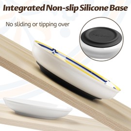 Kitwinney Cat Bowls, Non-Slip Ceramic Cat Food Bowl Set with Silicone Base, Whisker Friendly Cats Dishes, 6 Pack Cute Plates for Feeding Indoor Cats, Kitten, Small Dogs (Multi6, Deeper)