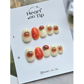 [Lethal Dose of Cuteness] TomatoMato Handmade Nail Tip Ripe Tomato - Square / [귀여움 치사량] 토마토마토 수제네일팁 잘익은 토마토 - 스퀘어
