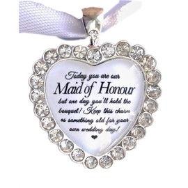 Maid Of Honour Something Old Bouquet Charm In Sparkling Diamanté Wedding Gifts And Accessories