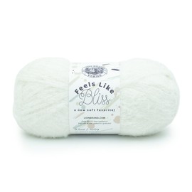 Lion Brand Yarn Feels Like Bliss Bulky Yarn, White