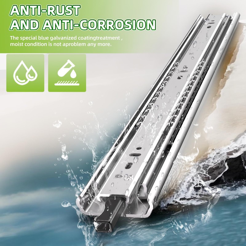 SLIDEWAY Heavy Duty Locking Drawer Slides 1 Pair 12 14