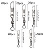 AvoDovA 100PCS Fish Fishing Barrel Swivel with Safety Snap Interlock