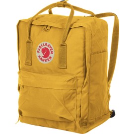 Fjällräven Kånken Unisex Travel Backpack - Side Slip Pocket - Adjustable Shoulder Straps - Dual Top Handles Ochre One Size One Size
