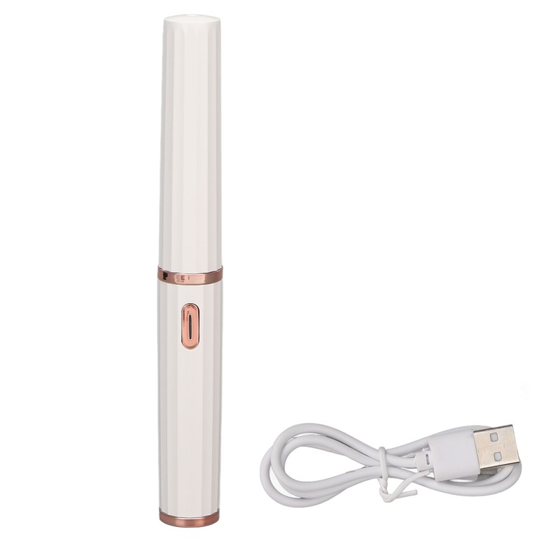 Heated Eyelash Curlers Micro USB Rechargeable Dual Brush Head Intelligent