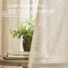 LAMIT Semi Sheer Linen Curtains 54 Inch Length 2 Panels,