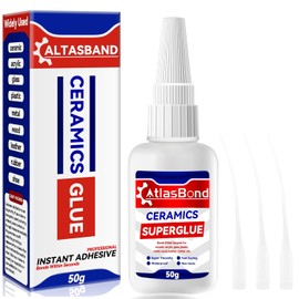 Ceramic Glue, Best Super Clear Glue for Porcelain, Pottery and China Repair, Food Safe Adhesive Kit for Mugs and Dishes, Also Effortlessly Bonds Wood, Glass, Plastic, Shoe, Crafts DIY and More