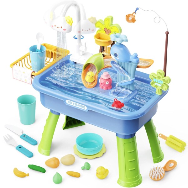 SHXYKZ Water Table for Toddlers 1-3, Water Table for Kids