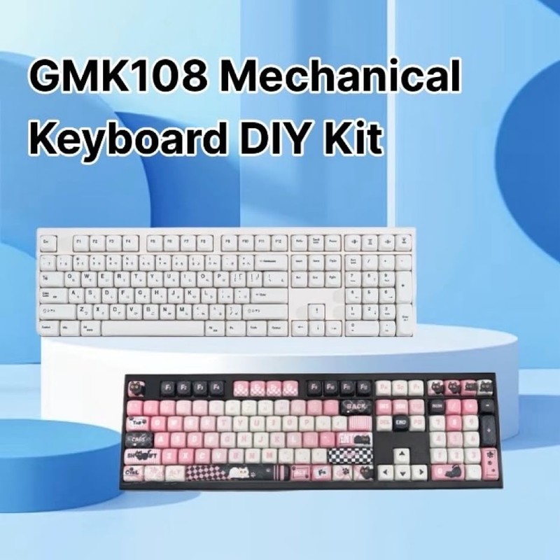 GMK108 Barebones Mechanical Keyboard Kit,VIA Programmable Gasket Mounted BT5.0/2.4GHz/Type-C Tri-Mode