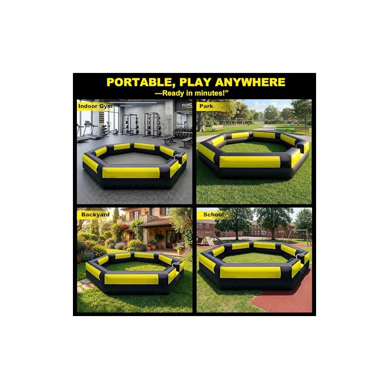 Gaga Ball Pit Inflatable 15FT with Powerful Built-in Blower,Portable Gaga